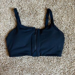 athleta zip up sports bra